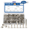 Nickel Plated Carbon Steel Phillips Head Book Post Binding Screws Rivet Assortment Kit Chicago Screws for DIY Leather Craft